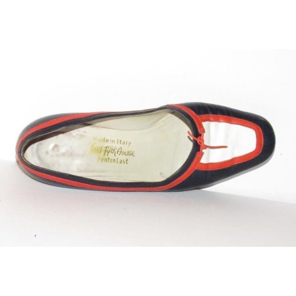 Saks Fifth Avenue MOD Navy & Red White Accent Pump - Picture 7 of 10